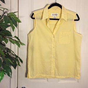 NWOT💗100% cotton Sleeveless yellow shirt